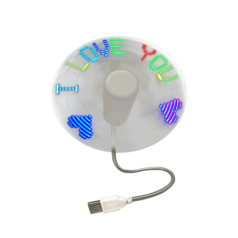 USB led hodiny ventilátor S02