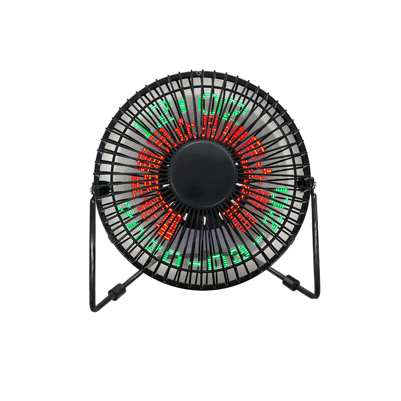 Stolní USB LED zpráva Fan 6 palcový jednobarevný a barevný displej (6C)