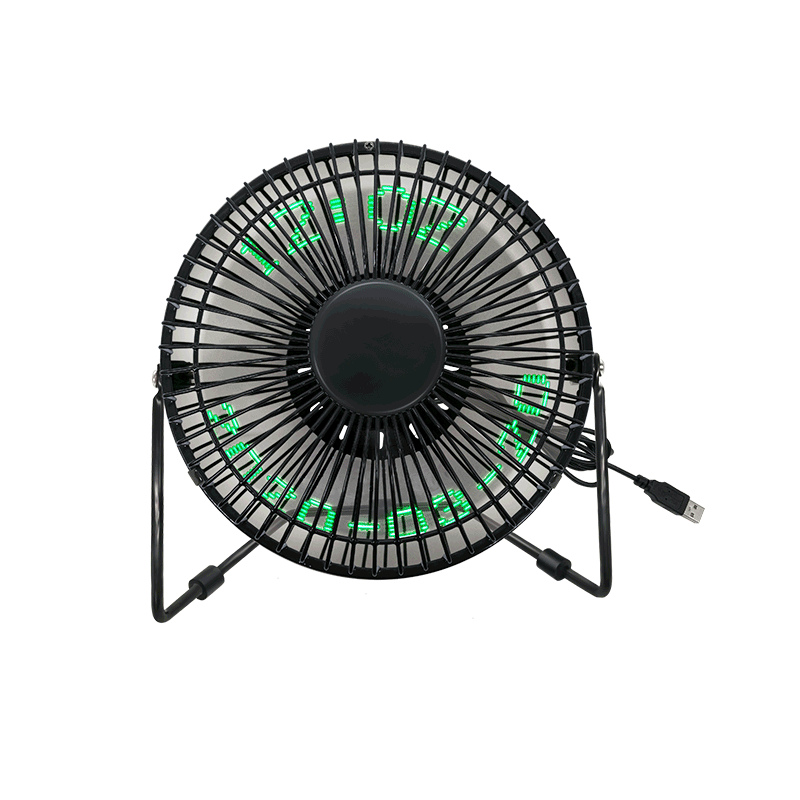 Stolní USB LED zpráva Fan 6 palcový jednobarevný a barevný displej (6C)