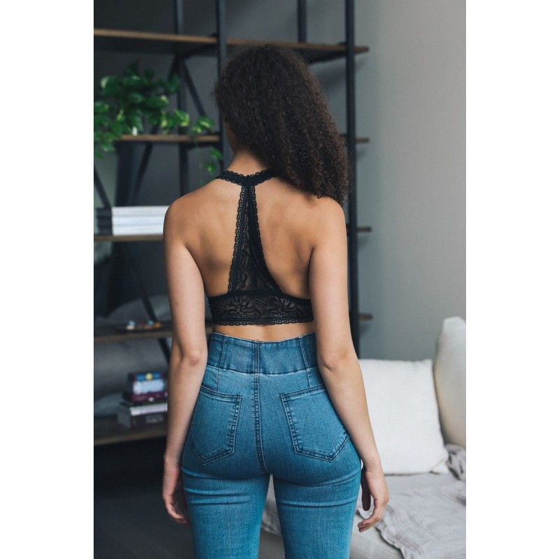 Ga-5508 žebrovaná krajka boho racerback bralette