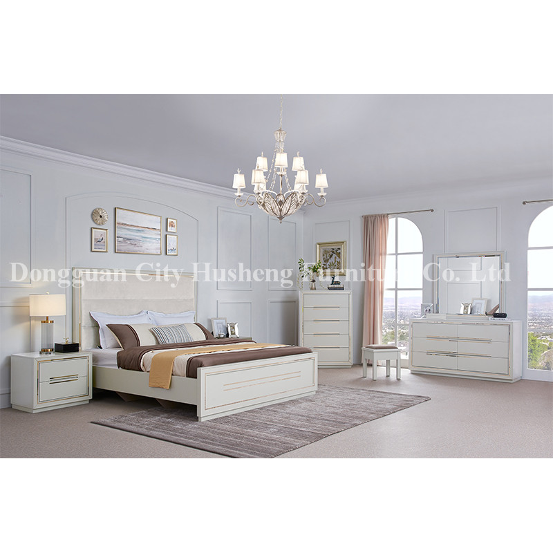 Modern í Elegantní Bedroom set Nábytek s vysokou bílou barvou