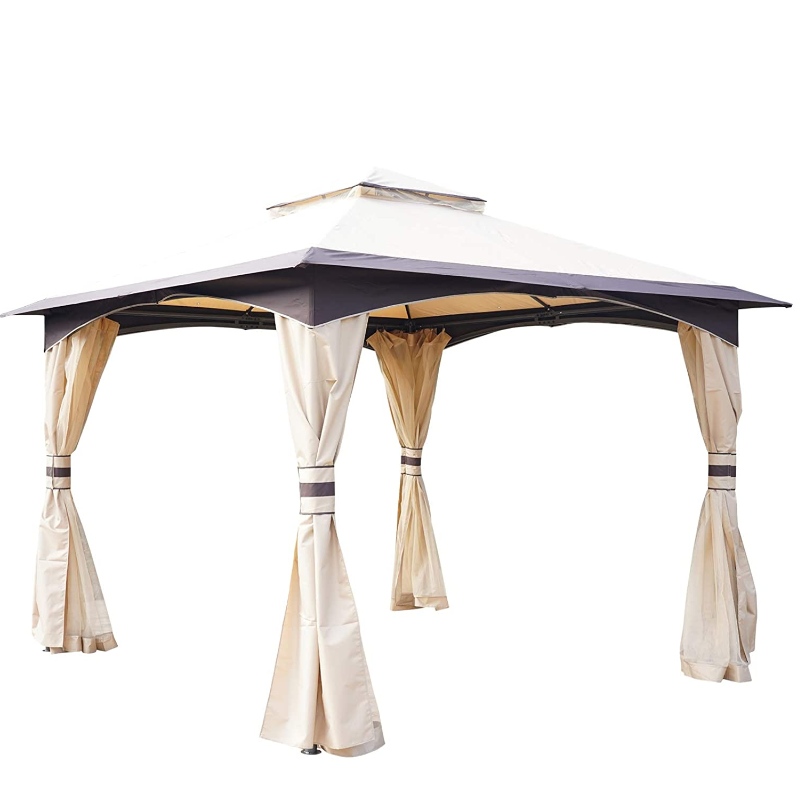 Double Roof Outdoor with Soft Top Gazebo Canopy