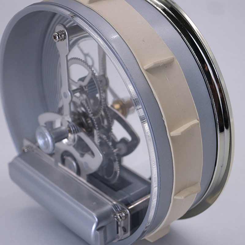 97MM stříbrná kostra stolní hodiny vložka