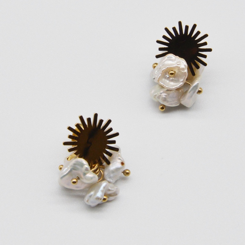 Vlasové perlové náušnice, módní šperky, šperky z Pearl Jewelry rfbear0134