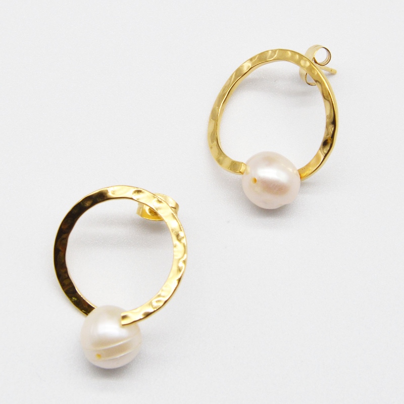 Perlové náušnice z korozivzdorné oceli, módní šperky, Pearl Jewelry rfbear0144