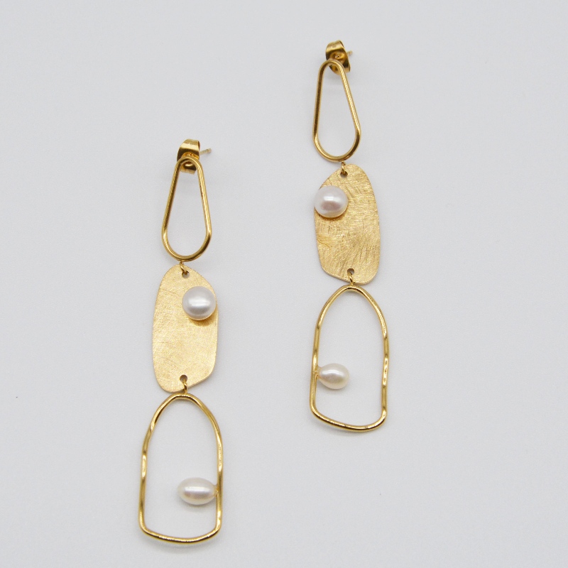 Perlové perlové náušnice, módní šperky, Pearl Jewelry rfbear0349