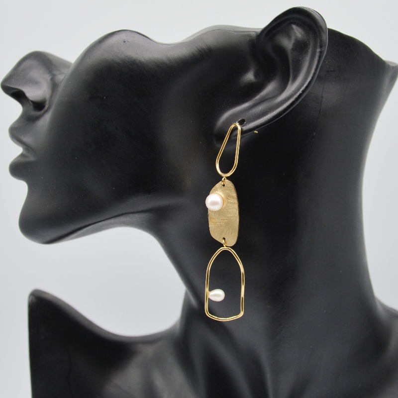 Perlové perlové náušnice, módní šperky, Pearl Jewelry rfbear0349