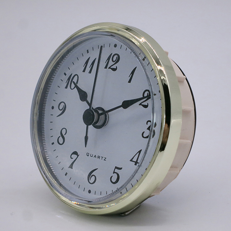 70mm zlatý rám bílá spodní kolo hodinová vložka