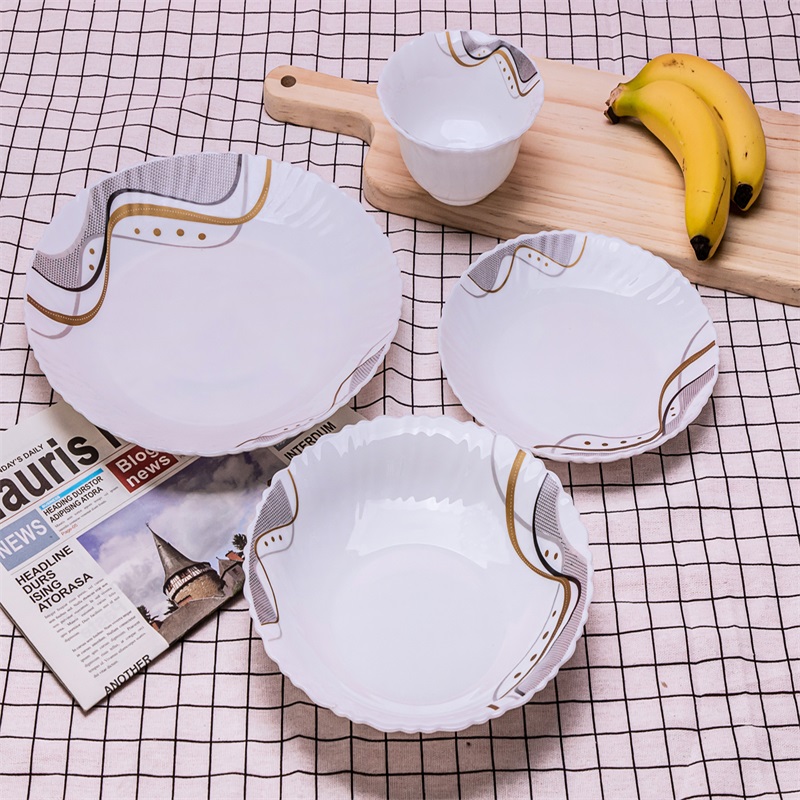 19L & Večeře Set Heat Resistant Opal Glassware