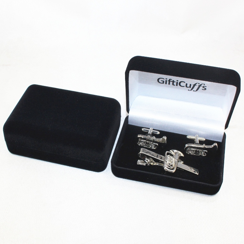 Položka D-26L kruhový tvar Velvet Box pro manžetové knoflíčky, sponka na kravatu, mm.95*68*36, závaží asi 65g