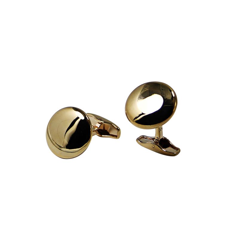 Ručně vyrobená vysoce leštěná měď Monogramovaná Round Cuff Links