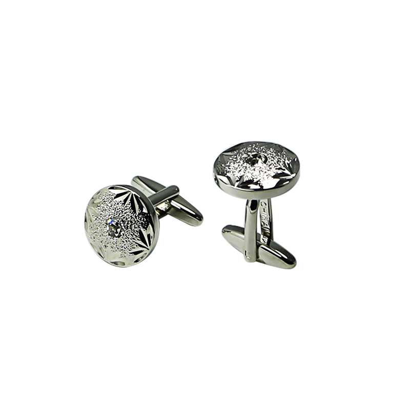 Crystal Round personalizované košile Cuff Links