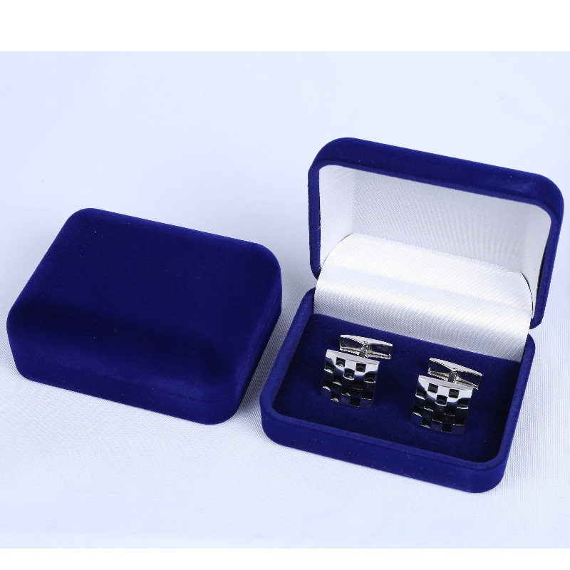 Položka D-45S kulatý tvar Velvet Box pro pár manžetových knoflíčků, 60mm spona na délku, nebo více odznaků, mincí, medailí atd., mm.75*95*32mm, závaží asi 65g