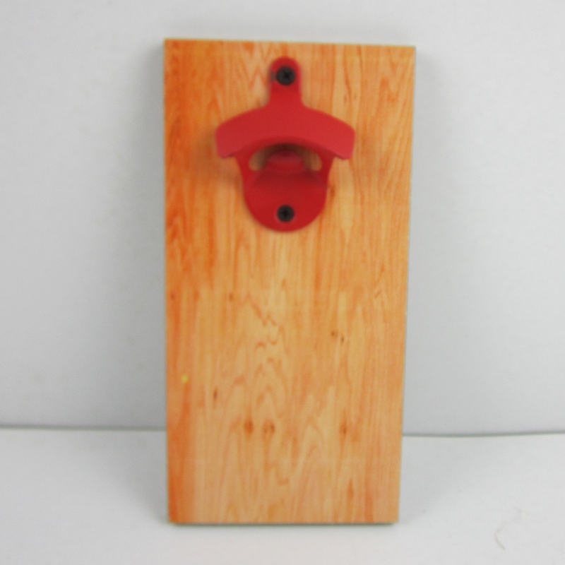 Wall Mounted Wood Plaque Lahvička Opener s Magnetickým Cap Catcher