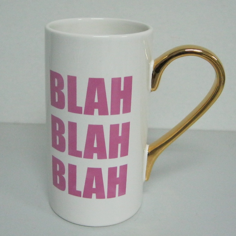 Logo Custom Gold Metallic Gold Decal Promotion Ceramic Mug Coffee Mug
