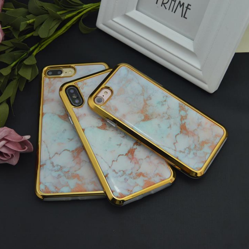 PC elektro-pokovený dva-in-one iphone pro Plus Marble, drop-gel případ iphone EX tovární přizpůsobení