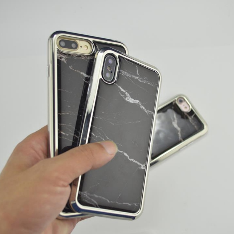 PC elektro-pokovený dva-in-one iphone pro Plus Marble, drop-gel případ iphone EX tovární přizpůsobení