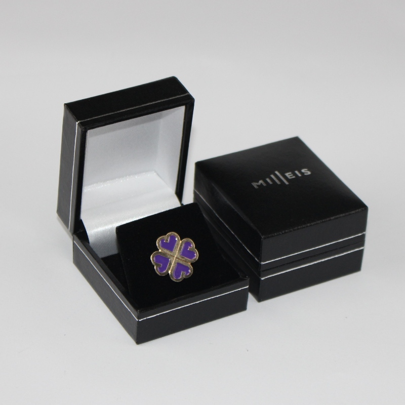 KUS V-07S čtvercová plastová koženková papírová krabice na průměr 25-30 mm mince, odznak, prsten atd. Mm. 46 * 53 * 32, hmotnost přibližně 35 g