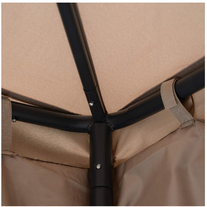 10 8217; x 10 8217; Patio Gazebo Pavilion Canopy Tent, 2-Tier Soft Top s Netting Mesh Sidemolls, Taupe