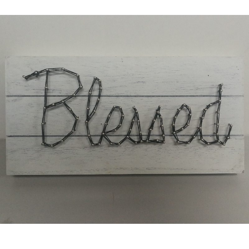 Dopisy Wood Box ručně vyrobený Nail String Wall Art Kit Wood Sign 30&departs;120;15CM