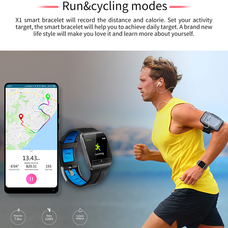 Smart watch Multi-fuction smart Brackeet X1 (JYDA127) Smart sport watch Detekce hladiny spánku IP68 vodotěsné