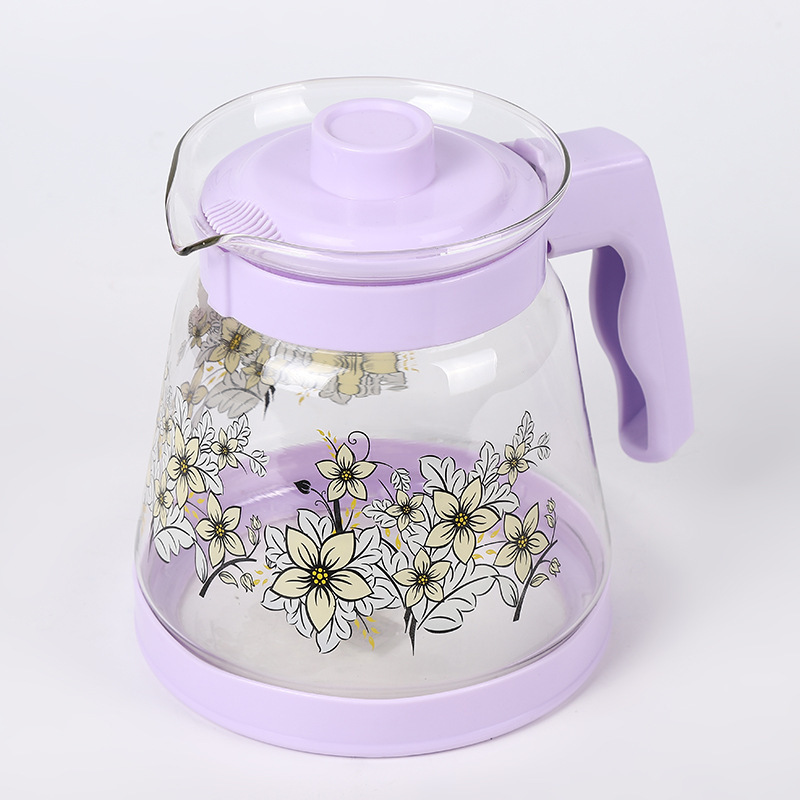 Nová Teapot Housewood Simple Applicque Creative Handle Design Cold Water Glass Pot Spot Custom Wholesale