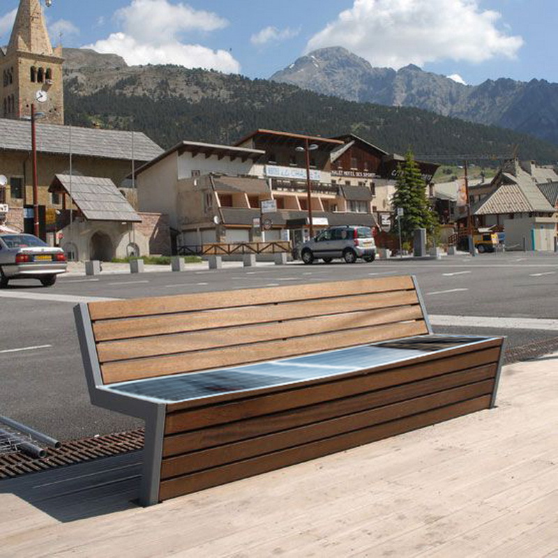 Nový design Solární energie nejnižší tovární cena Smart Park Bench