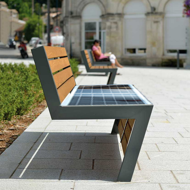 Nový design Solární energie nejnižší tovární cena Smart Park Bench