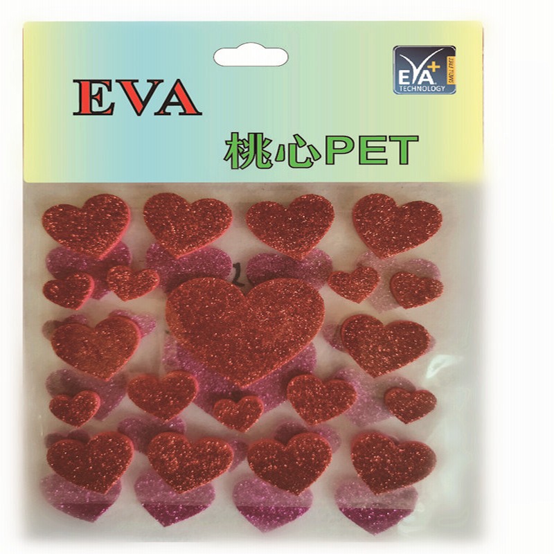 Tykadla PET Foam Glitters PET Foam Hearts PET