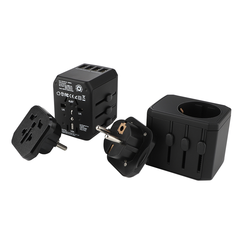 Zemedning110V-240V celosvětové světoznámé zástrčky 4 USB port 5V/6A standardní víceúčelový cestovní adaptér