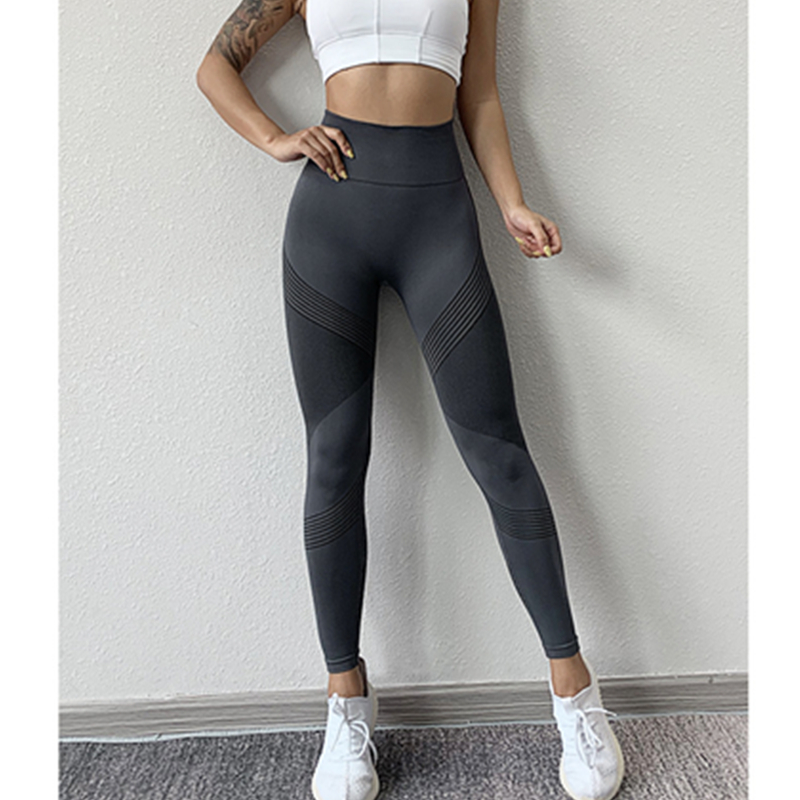 Těsné kalhoty jógové kalhoty s vysokým pasem pro ženy, které provozují sportovní fitness kalhoty