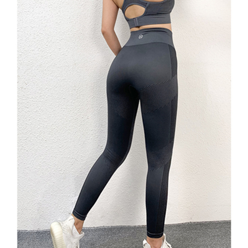 Dámské rychlé suché tréninkové kalhoty s vysokým pasem těsně běží jóga fitness kalhoty podzim
