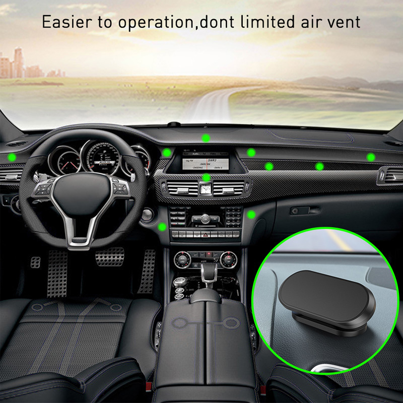 Magnetický držák do auta, 360 ° otočení, držák do auta, magnetický stojan na mobil, stojan 4,0-6,4 palce pro samsung, iphone telefonní stojan