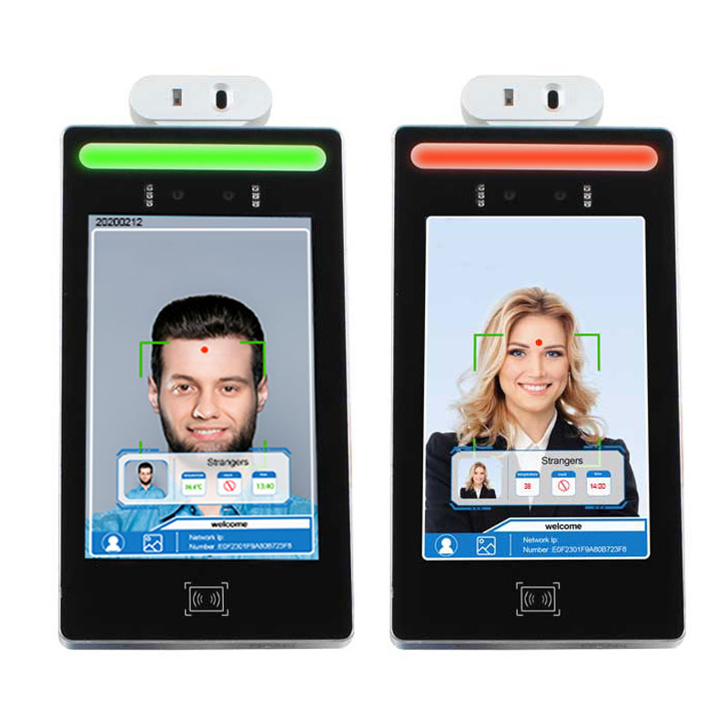 8-palcové bezdrátové rozpoznávání teploty obličeje lcd kiosk pro přístup do bezpečnostních dveří
