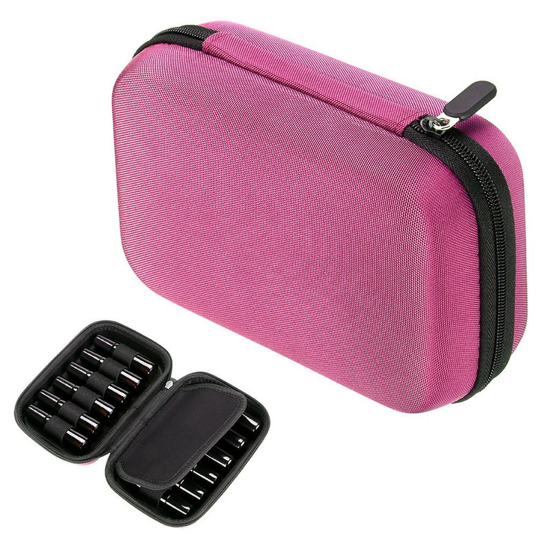 12 mřížka na esenciální olej sáček esence olej láhev na skladování taška na zip přenosný esenciální olej balení krabice úložný box