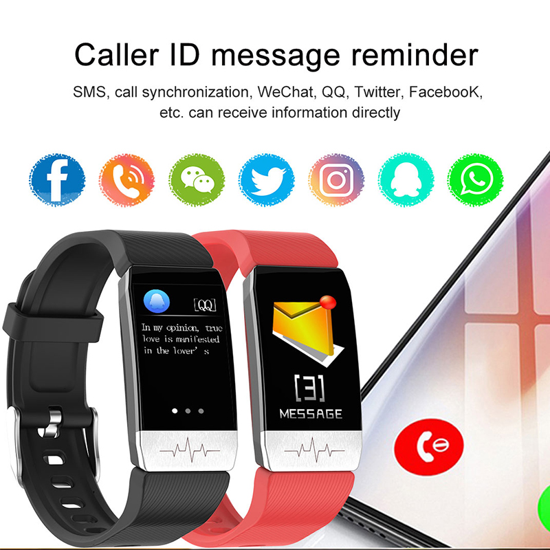 Smart watch Dynamická detekce srdečního tepu T1S Barva obrazovky Dynamické srdeční frekvence Smart health náramek