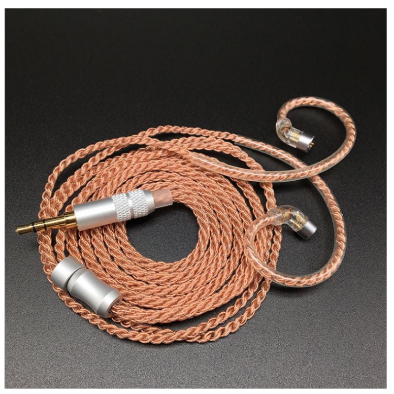 Digitální kabel pro upgrade sluchátek DIY IE80 / se846 horečka 4N jednokrystalový krystal měděný stříbrný kabel pro upgrade sluchového telefonu