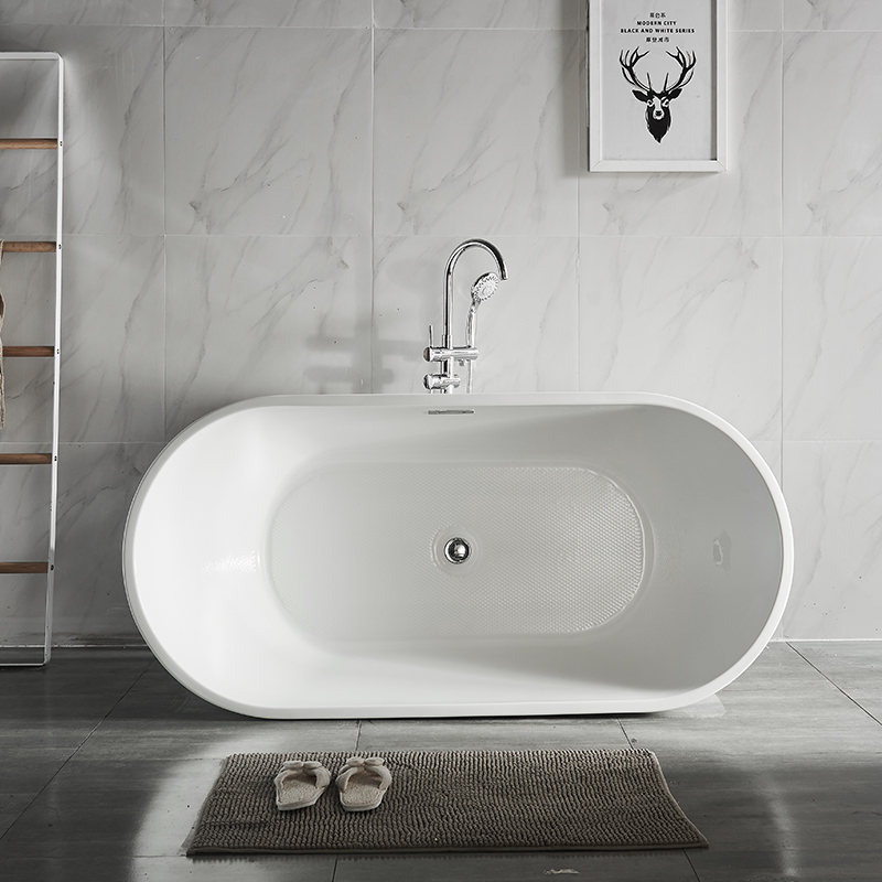 Modern í bílá koupelna Solid Surface Freestanding Bathvanou pro Hotel Project nebo domácí použití