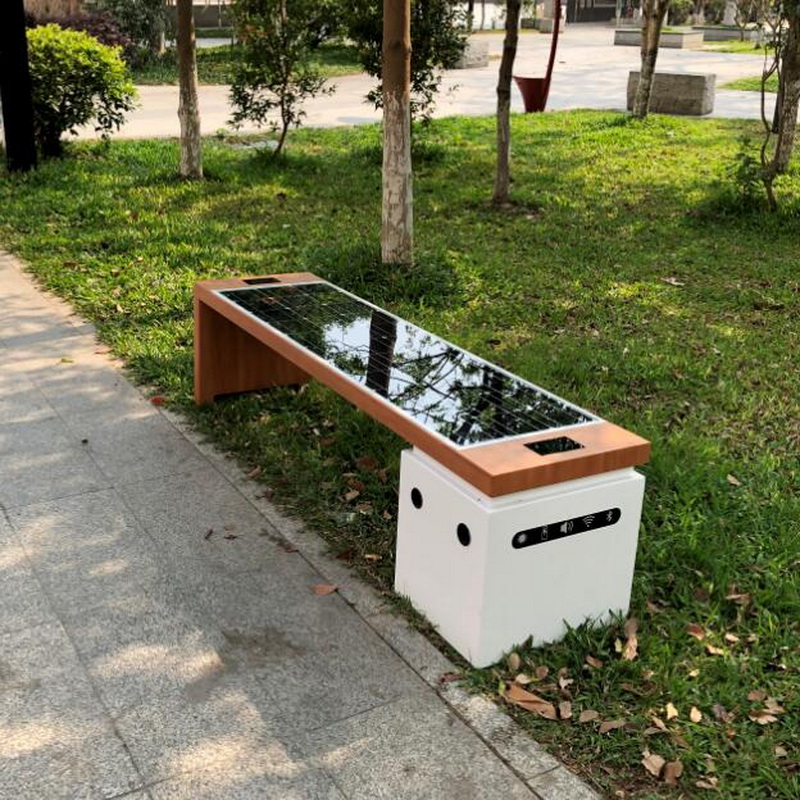 Bluetooth Free Wifi Wireless Charming Bench with Solar Panel