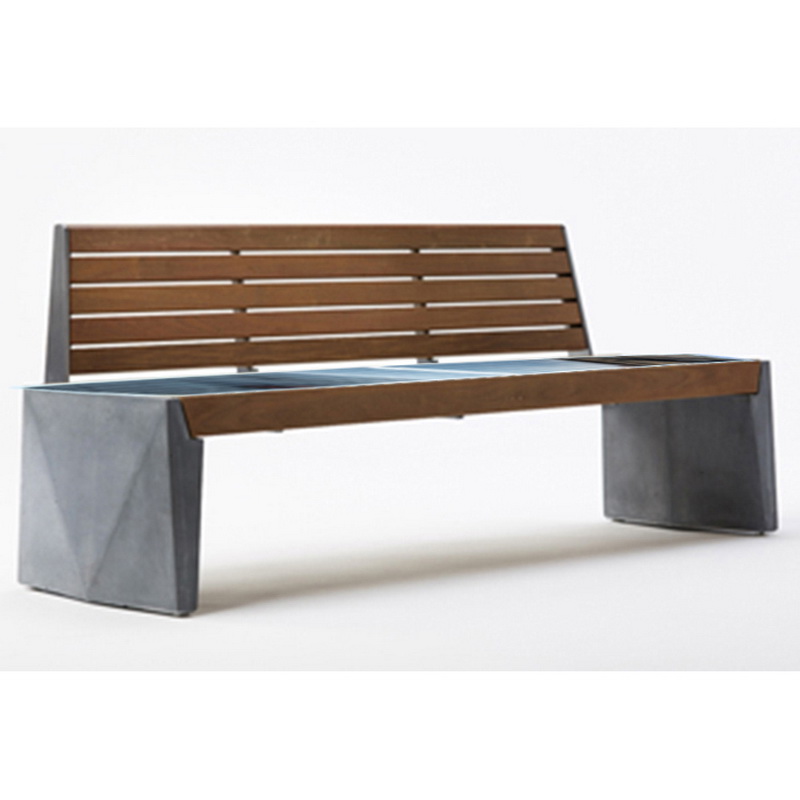 Nová konstrukce Wood Color High Quality Solar Smart Bench