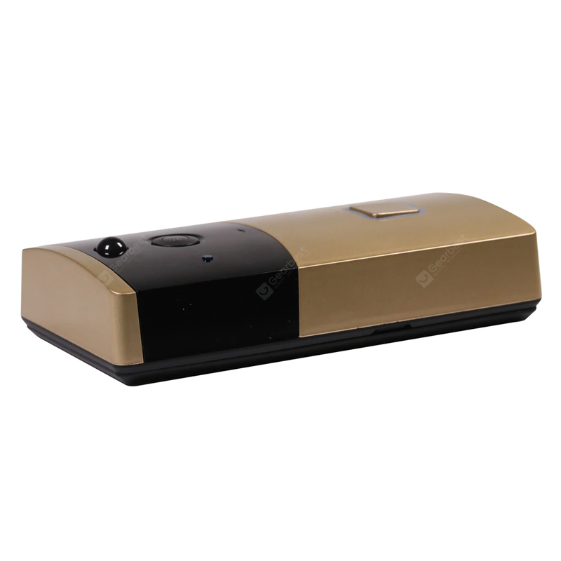 TY1 inteligentní dveřní kamera Wifi bezdrátová interkom video domácí sledovací kamera - zlato