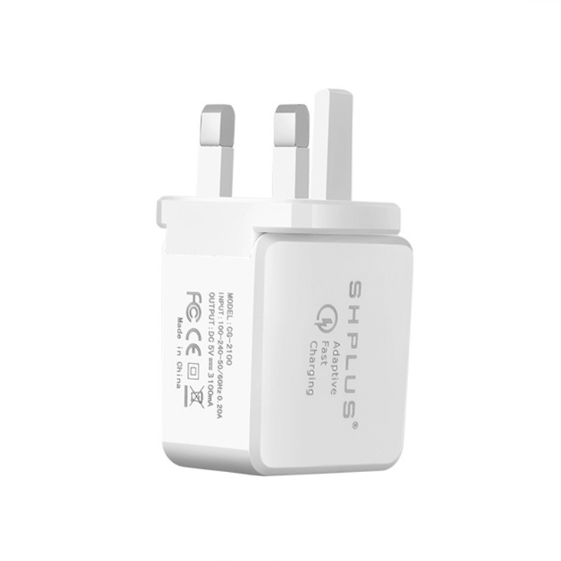 EU/US/UK Plug 2.1A 4 Port USB Wall Charger AC Travel Charger Adaptér přenosná nabíječka 18W 3.0 nabíječka