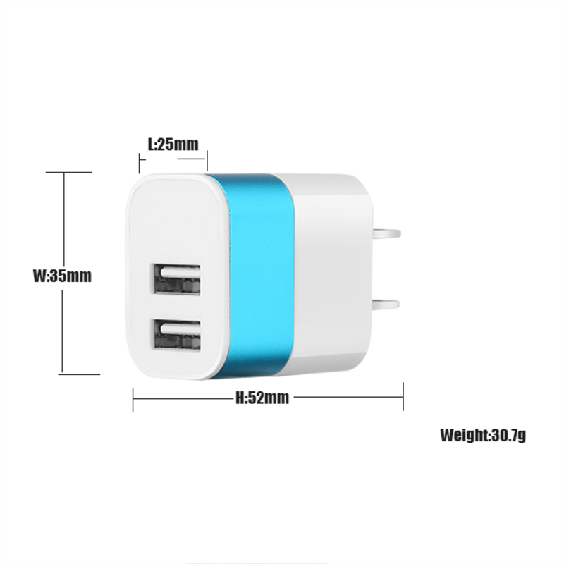 Výrobní cena FCC Fast Charge Travel 2 ports Usb Originální přenosná nabíječka rychlé mobilní telefon pro iphone 5 6 7 8 x