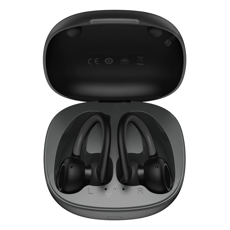 Baseus Encok W17 Sport Bluetooth Sluchátka Sluchátka TWS Bezdrátová sluchátka Headsety Podpora Qi Bezdrátové nabíjení Smart Touch IP55 Vodotěsné - Černá
