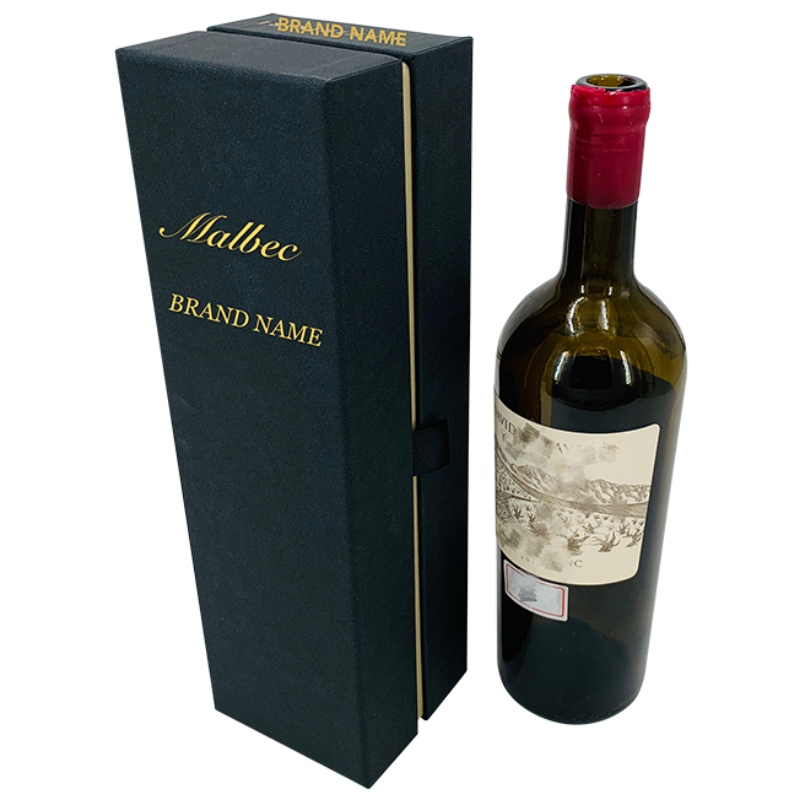 Luxusní krabička na víno na míru s černým EVA uvnitř