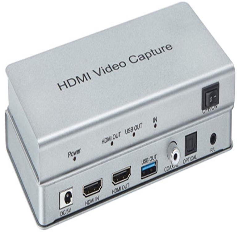 USB 3.0 HDMI Video Capture s HDMI Loopout, koaxiální, optický zvuk