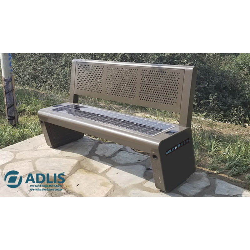 Nerezová ocel Perfektní design telefon nabíjení Solar Smart Bench