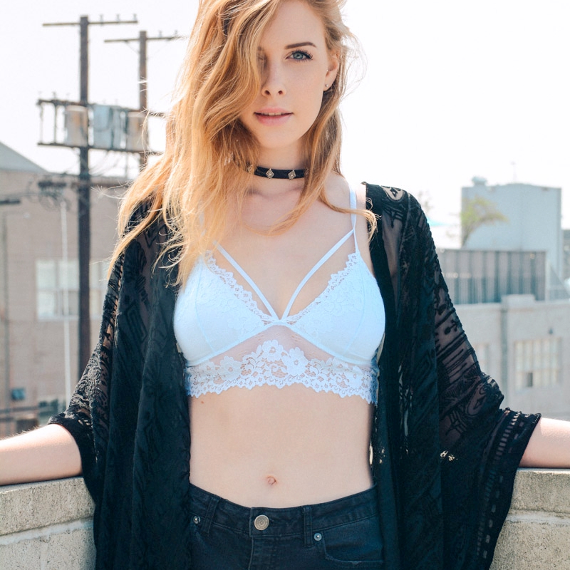 GA-5430 Grace Grace Floral Lace Strappy Bralette Velkoobchod