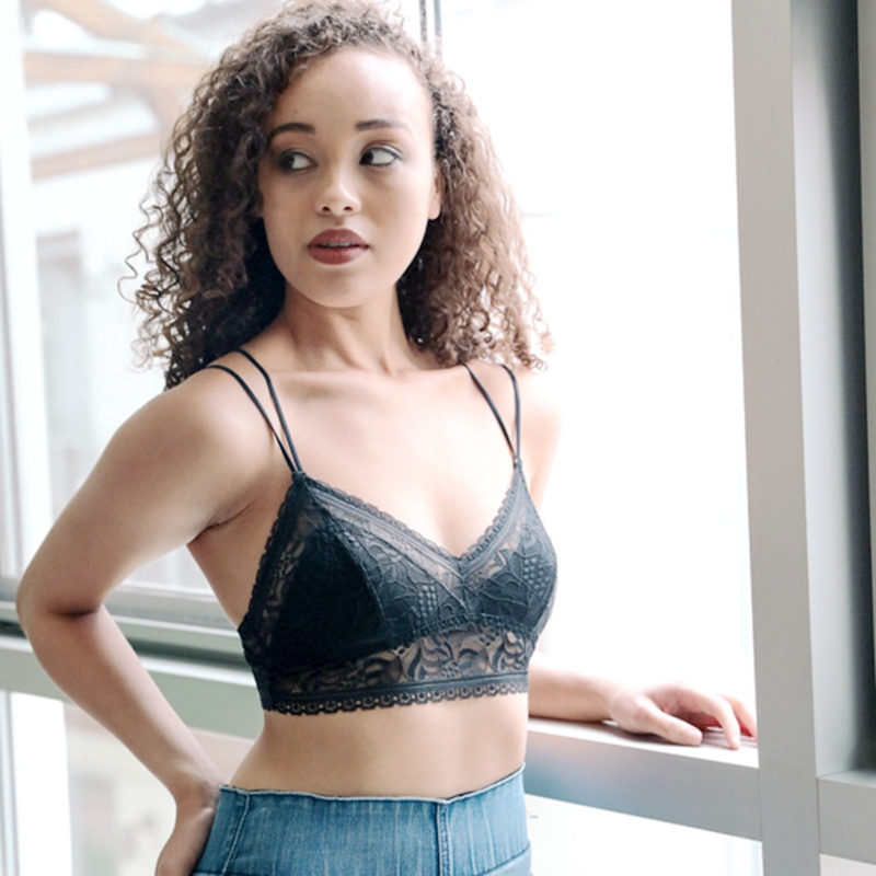 GA-5506 Grace Girl Strappy Zpět Geometrická krajka bralette