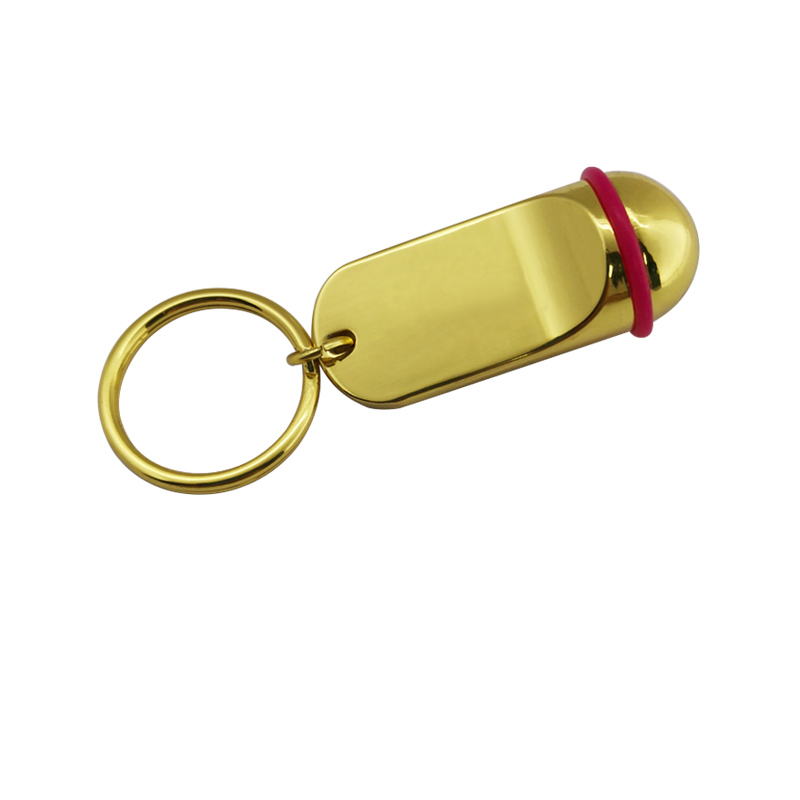 Prázdný kovový hotel Keychain